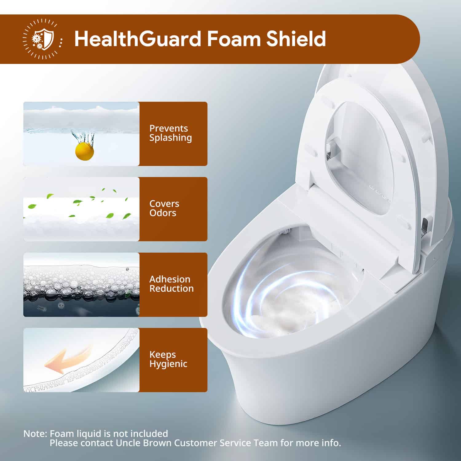 Uncle Brown ST12 with Foam Shield for hygiene and odor control.